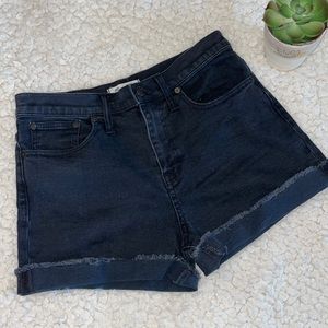 Madewell Black Denim High Rise Shorts